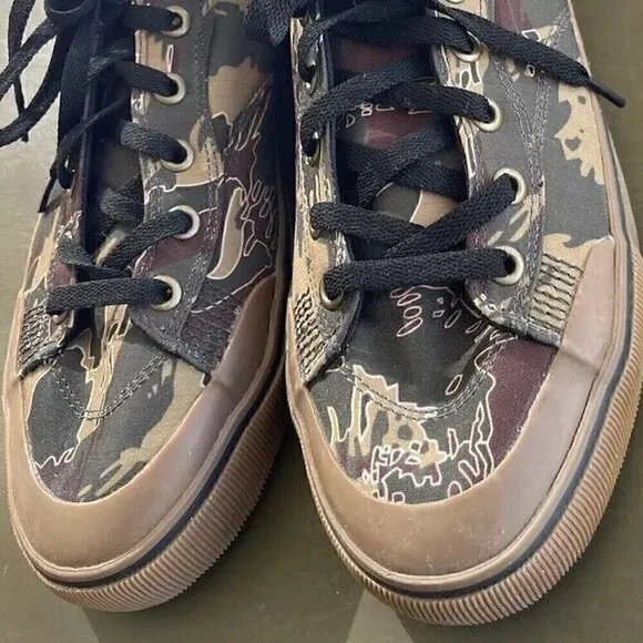Emerica Lace Up Camo Skate Sneaker Men's Shoes Low Sz 11 Green Brown Camouflage