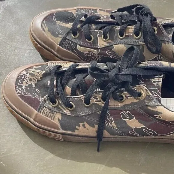 Emerica Lace Up Camo Skate Sneaker Men's Shoes Low Sz 11 Green Brown Camouflage