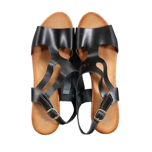 Eric Michael Shoes Women 41 Sandal Block Heel Platform Fashion Ankle Strap Black