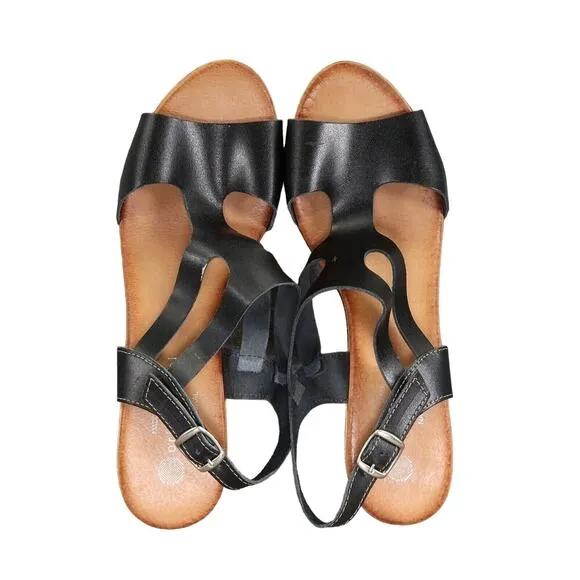 Eric Michael Shoes Women 41 Sandal Block Heel Platform Fashion Ankle Strap Black