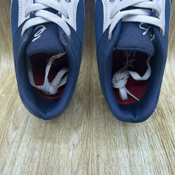 Es‎ Accel Slim Men's Size 11 Blue White Suede Skateboard Sneakers Shoes Low Top