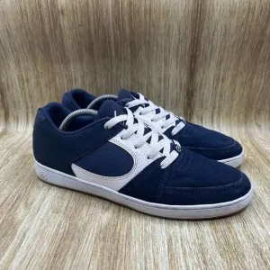 Es‎ Accel Slim Men's Size 11 Blue White Suede Skateboard Sneakers Shoes Low Top