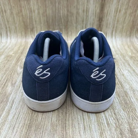 Es‎ Accel Slim Men's Size 11 Blue White Suede Skateboard Sneakers Shoes Low Top