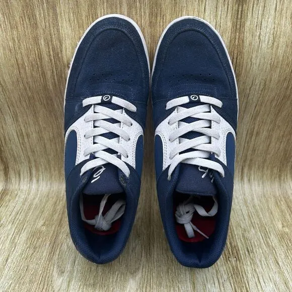 Es‎ Accel Slim Men's Size 11 Blue White Suede Skateboard Sneakers Shoes Low Top