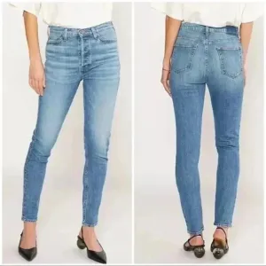 Etica Alex Vintage Skinny Jeans Button Fly Lived in Denim Organic Sz 25