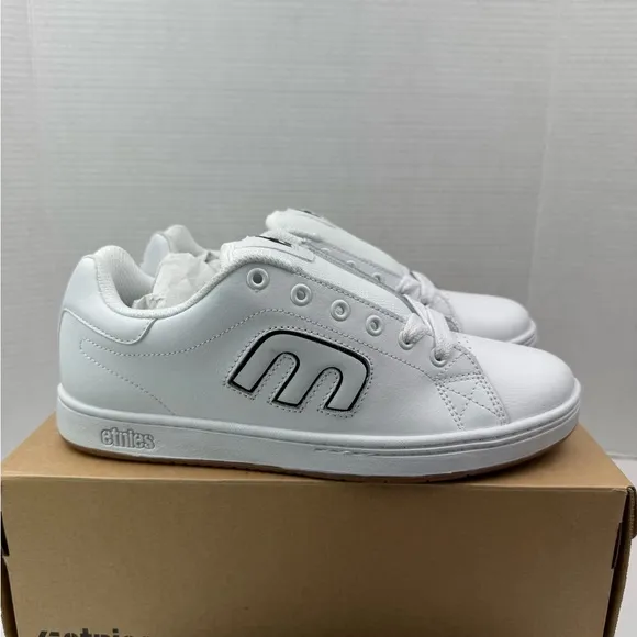 Etnies Callicut Mens White Sneakers Retro 2003 Skateboard Skate Shoes Size 9 NEW
