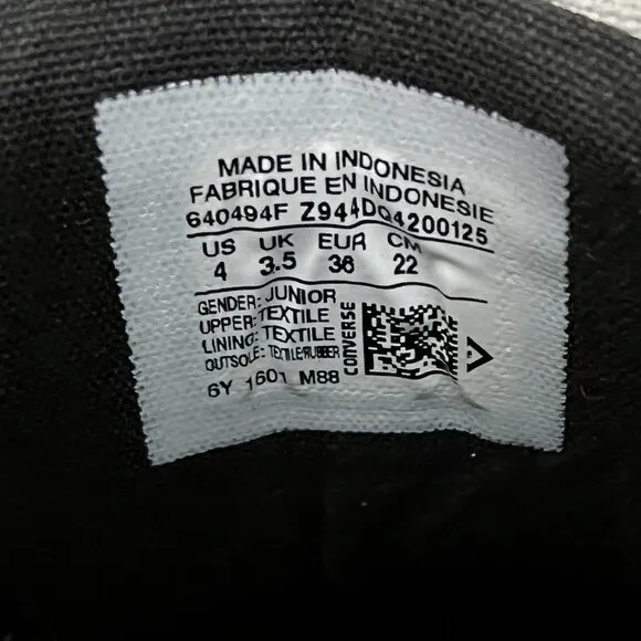 EUC CTAS Converse Street Mid 11 640494F Drizzle/Black (Jr. 4) KICKS