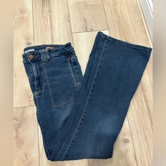 EUC Pilcro The Icon Flare Jeans | Size 28 | Blue Denim