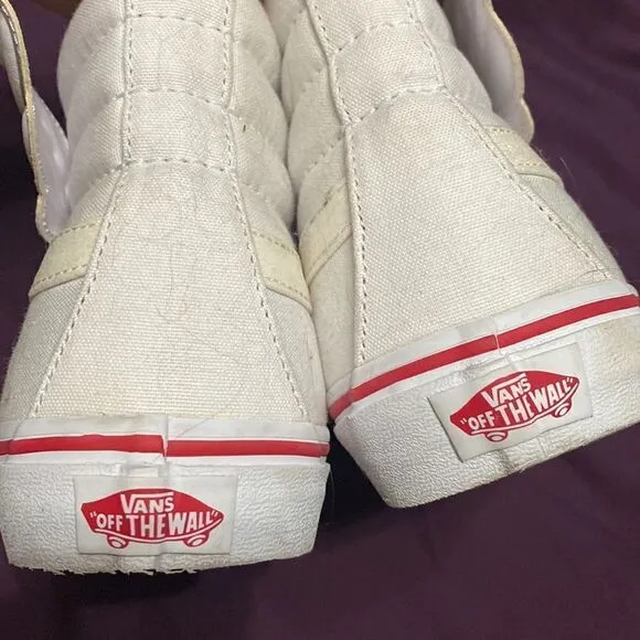EUC Vans Rainbow Unicorn Wings White High-Top Sneakers