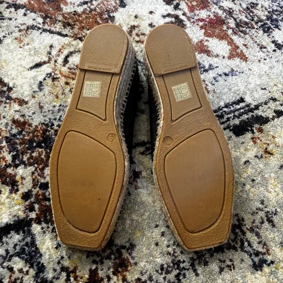 Everlane 8.5 Womens The Espadrille Leather Square Toe Minimalist Flats Shoes