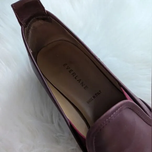 Everlane Street Shoes Mahogany Maroon Slip On Sneakers 9.5