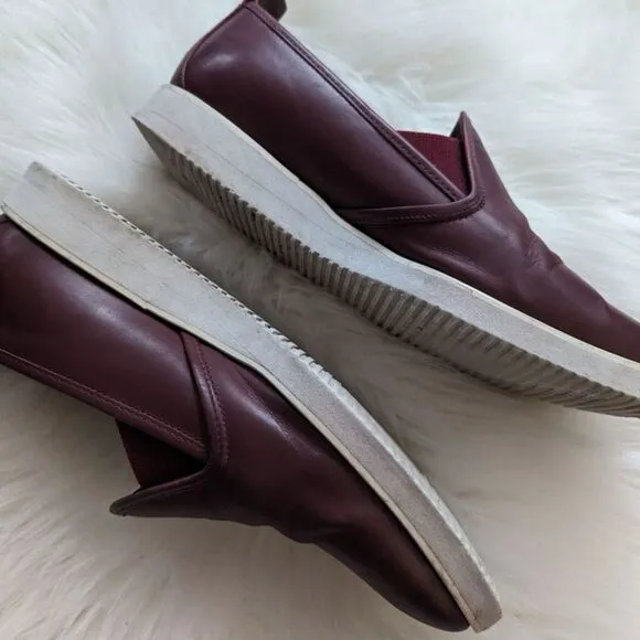 Everlane Street Shoes Mahogany Maroon Slip On Sneakers 9.5
