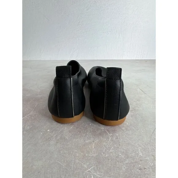 Everlane Womens Black Ballet Leather Flat Shoes 9.5 Glove Classic Preppy Capsule