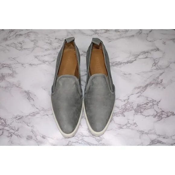 Everlane Womens The Leather Street Sneaker Grey Suede Sz 8