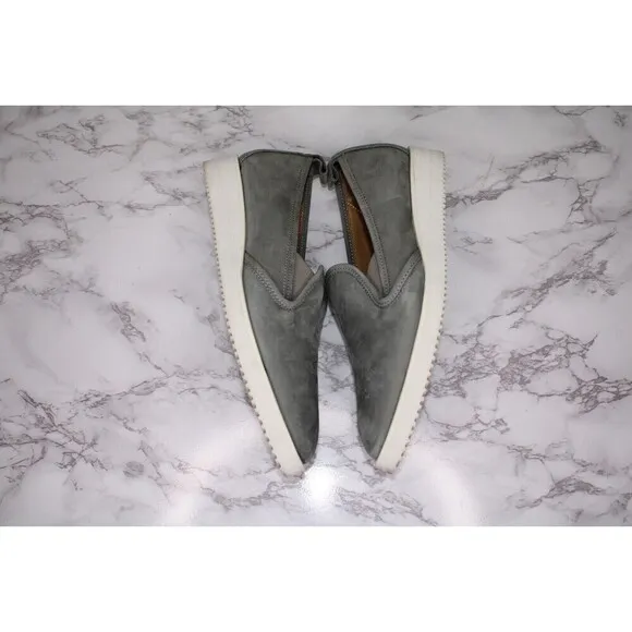 Everlane Womens The Leather Street Sneaker Grey Suede Sz 8