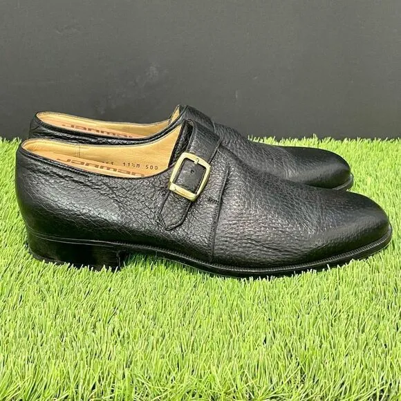 Excellent condition Arthur Beren Black Leather Monk Strap Dress Shoes. Size 11.5
