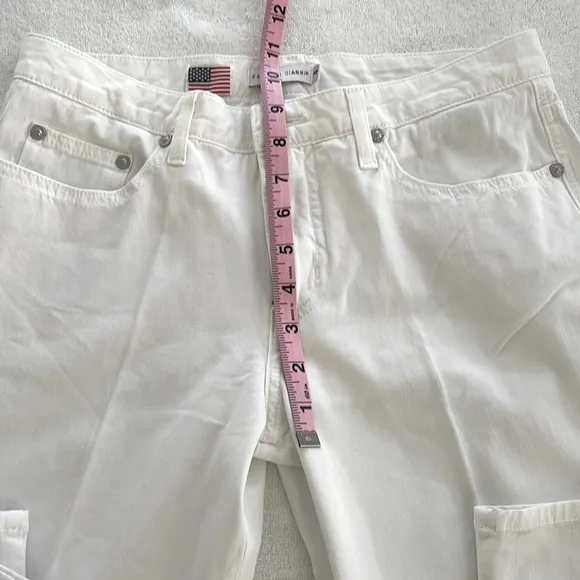 Fabrizio Gianni White Denim Stretch Jeans NWOT  sz 4 Designer Luxury High End