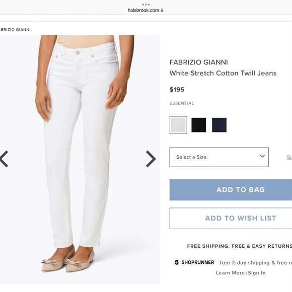 Fabrizio Gianni White Denim Stretch Jeans NWOT  sz 4 Designer Luxury High End