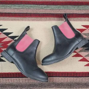 Farylrobin X Free People Janice Black Distressed Leather Chelsea Boots Sz 6