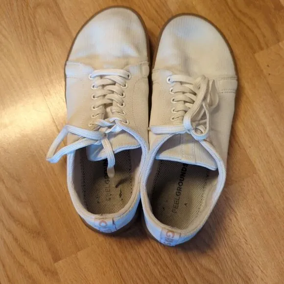 Feel Grounds Mesh Shoes Sneakers Mens 8 Womens 10 White Minimalist Barefoot