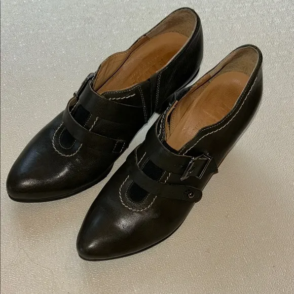 Fidji from Anthropology-dark brownChunky Heel Oxford Shoes with Broguing details