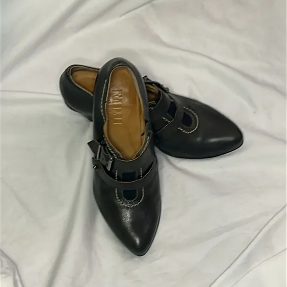 Fidji from Anthropology-dark brownChunky Heel Oxford Shoes with Broguing details