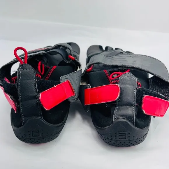 FILA SkeleToes Mens Sz 13 Shoes EZ-Slide Black Minimalist Barefoot Running Water