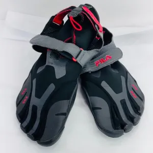 FILA SkeleToes Mens Sz 13 Shoes EZ-Slide Black Minimalist Barefoot Running Water