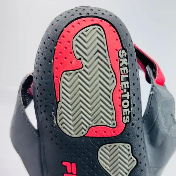 FILA SkeleToes Mens Sz 13 Shoes EZ-Slide Black Minimalist Barefoot Running Water