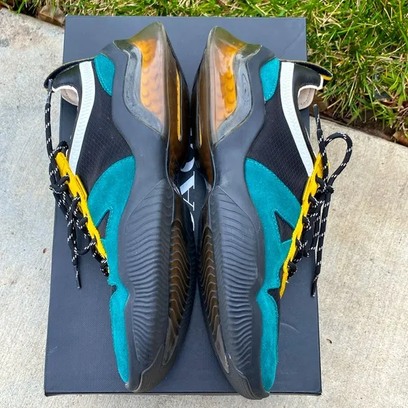 FINAL PRICE Coach Men's 7 Like New Green Yellow and Black Street Runner Sneakers