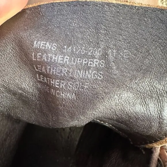 Florsheim Chukka Boots Mens Leather 12 E Brown Lace Up Leather Uppers Soles Lini