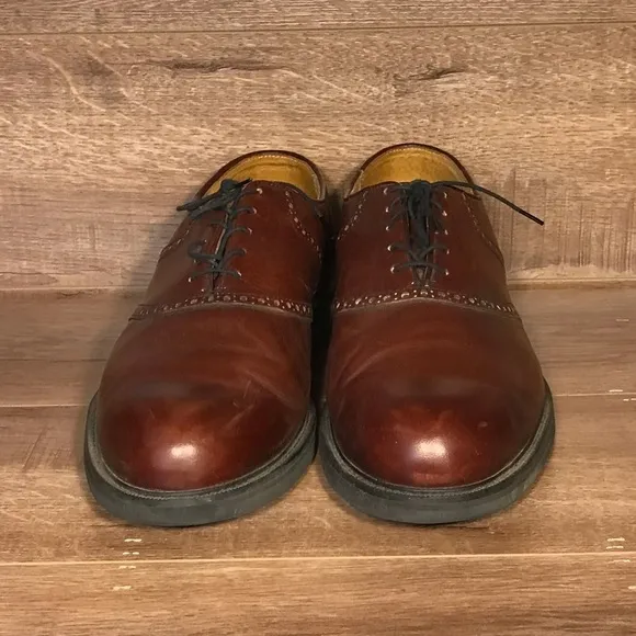 Florsheim Comfortech Dress Shoe Mens 13D Saddle Brown Work Church Office Casual