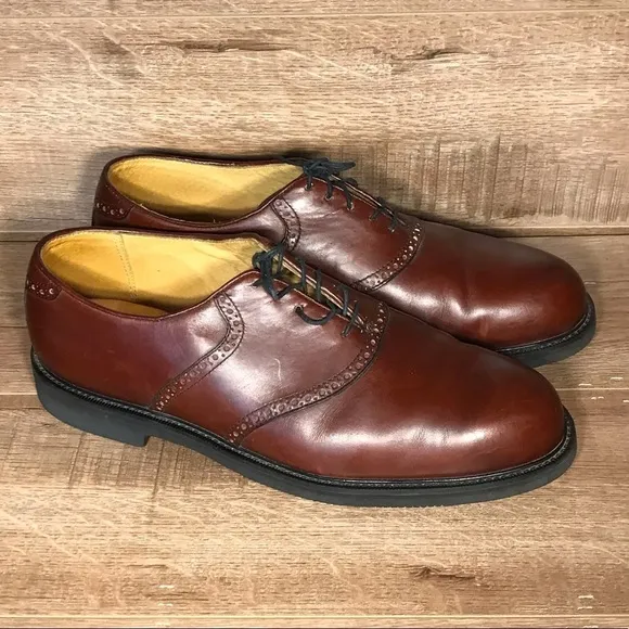 Florsheim Comfortech Dress Shoe Mens 13D Saddle Brown Work Church Office Casual