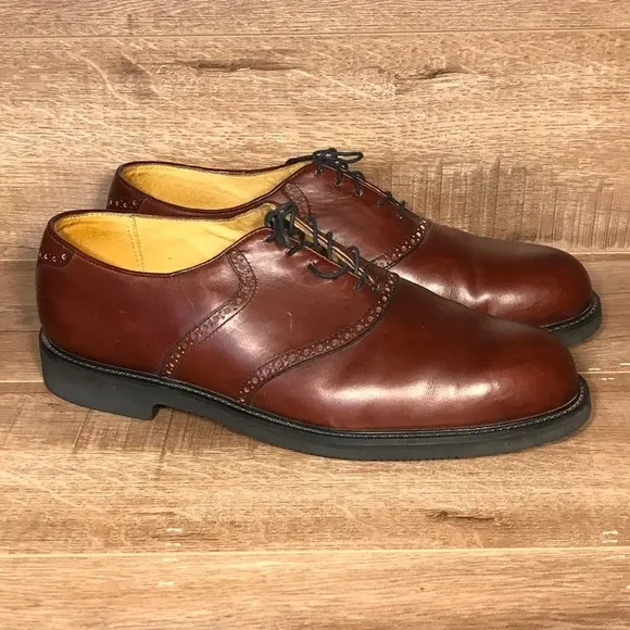 Florsheim Comfortech Dress Shoe Mens 13D Saddle Brown Work Church Office Casual