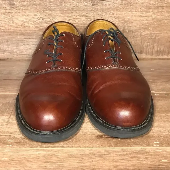 Florsheim Comfortech Dress Shoe Mens 13D Saddle Brown Work Church Office Casual