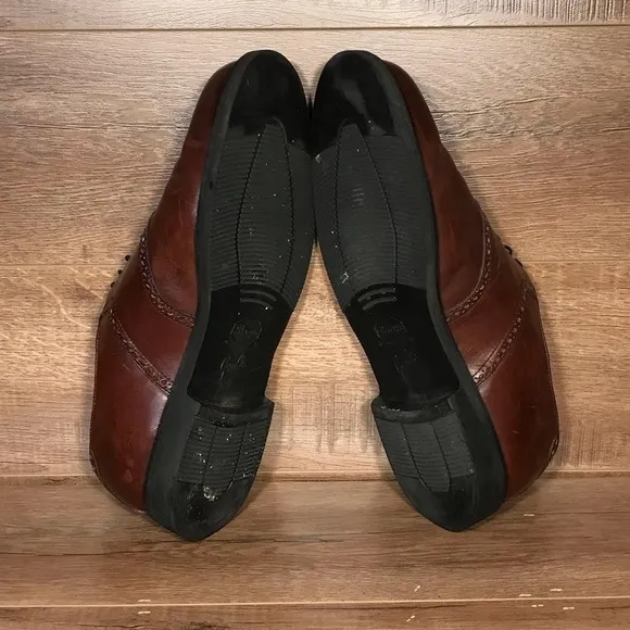 Florsheim Comfortech Dress Shoe Mens 13D Saddle Brown Work Church Office Casual