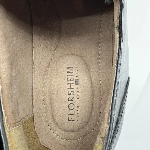 Florsheim Dress Shoes Men's 10.5 D Black Leather Derby Split Toe Lace Up