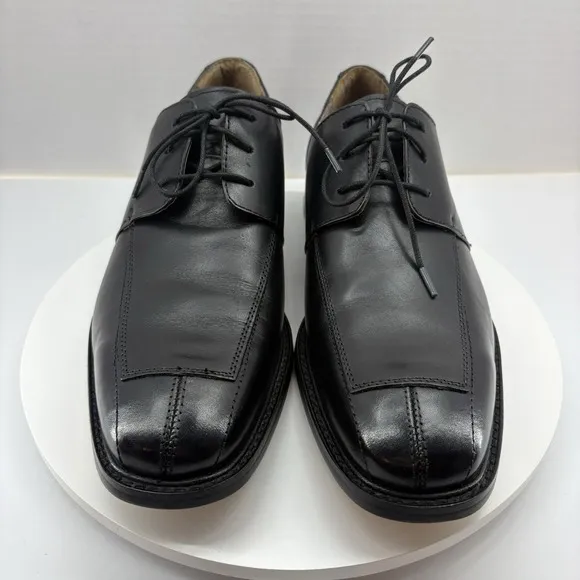 Florsheim Dress Shoes Men's 10.5 D Black Leather Derby Split Toe Lace Up