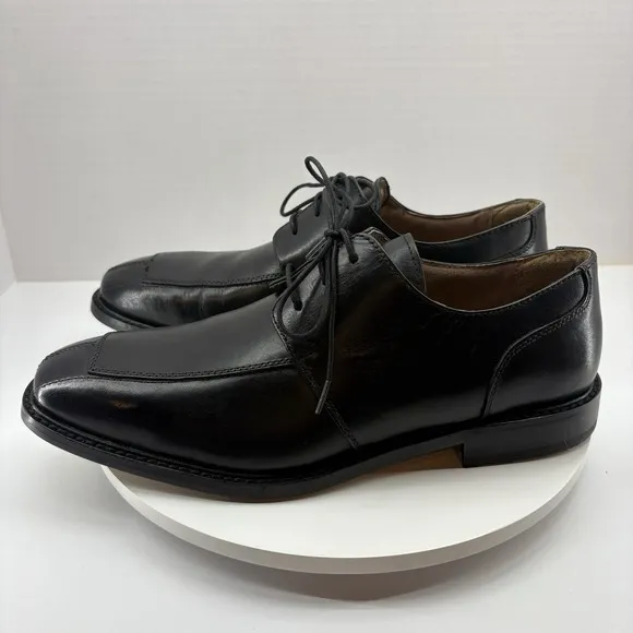 Florsheim Dress Shoes Men's 10.5 D Black Leather Derby Split Toe Lace Up