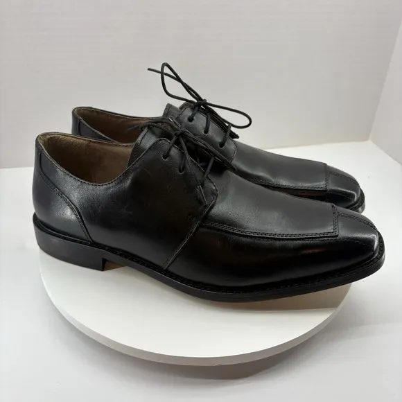 Florsheim Dress Shoes Men's 10.5 D Black Leather Derby Split Toe Lace Up