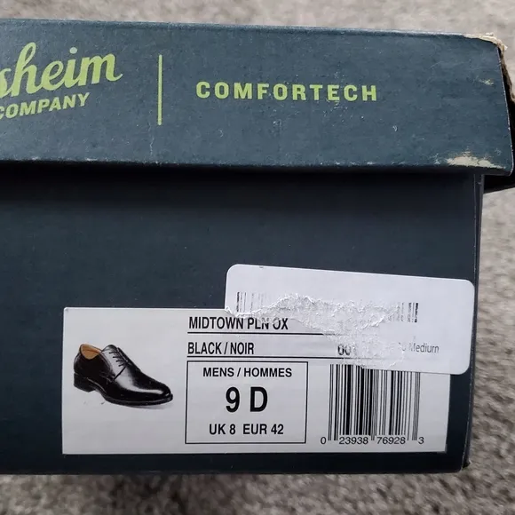 Florsheim Midtown Plain Toe Oxford in Black Size 9