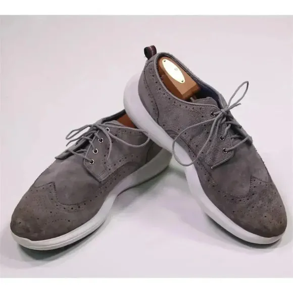 Footjoy 56113 FJ Flex LE Gray Suede Wingtip Oxford Sneaker Dress Shoes Men's 9.5