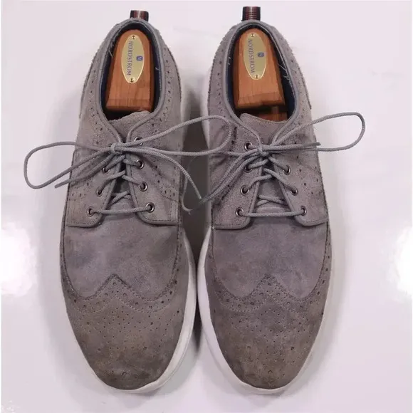 Footjoy 56113 FJ Flex LE Gray Suede Wingtip Oxford Sneaker Dress Shoes Men's 9.5