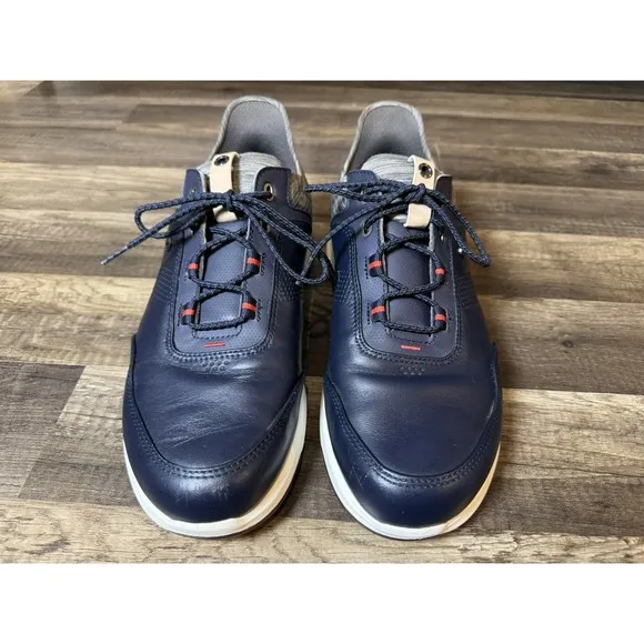 Footjoy FJ Stratos Men's Sz 9.5 Spikeless Golf Shoes Blue Gray Cork Casual 50079