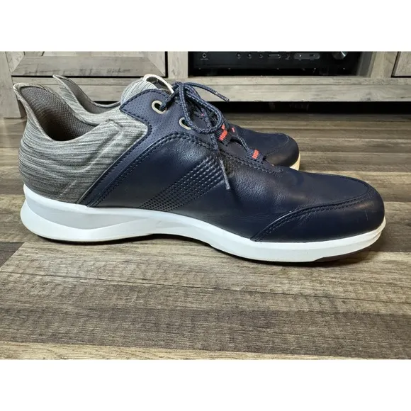 Footjoy FJ Stratos Men's Sz 9.5 Spikeless Golf Shoes Blue Gray Cork Casual 50079