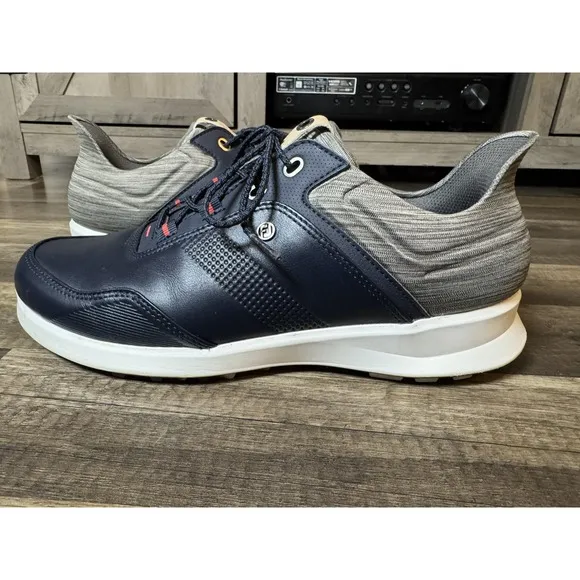 Footjoy FJ Stratos Men's Sz 9.5 Spikeless Golf Shoes Blue Gray Cork Casual 50079