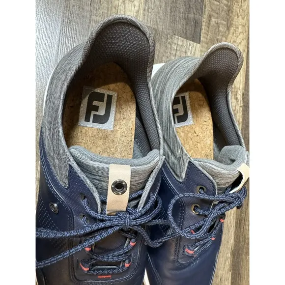 Footjoy FJ Stratos Men's Sz 9.5 Spikeless Golf Shoes Blue Gray Cork Casual 50079