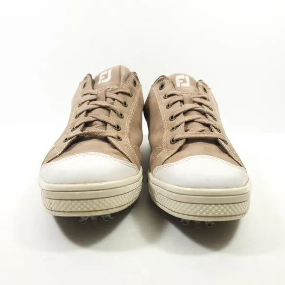 Footjoy FJ Street Leather Golf Shoes - Men's Size 9.5 - Tan