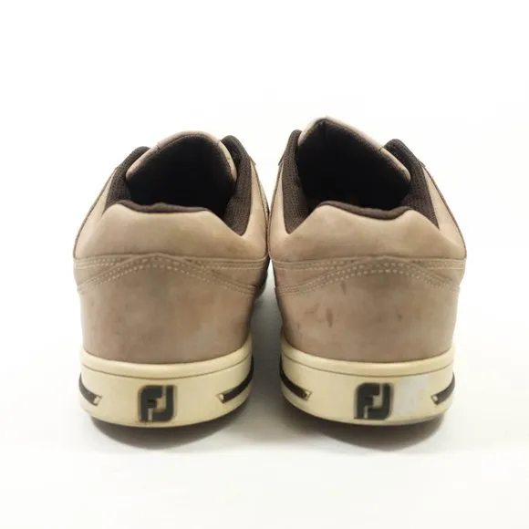 Footjoy FJ Street Leather Golf Shoes - Men's Size 9.5 - Tan