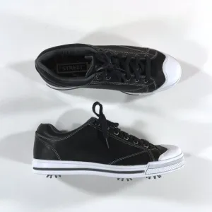 FootJoy Street Sneaker Golf Shoes Mens Size 9.5 Black Leather White 56421
